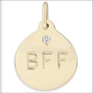 Helen Ficalora Gold BFF Pendant Charm with diamond